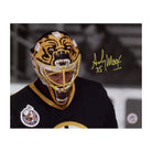 AJ Sports | Andy Moog Signed Boston Bruins Mask Close-Up 8x10 Photo