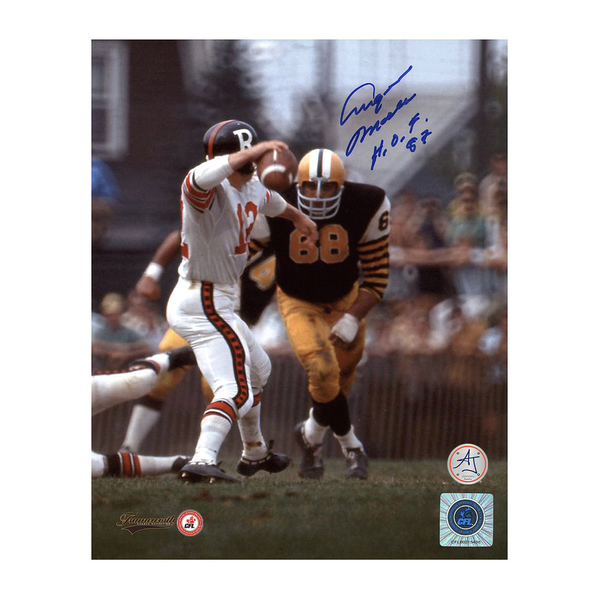 AJ Sports | Angelo Mosca Autographed Hamilton Tiger-Cats Quarterback ...
