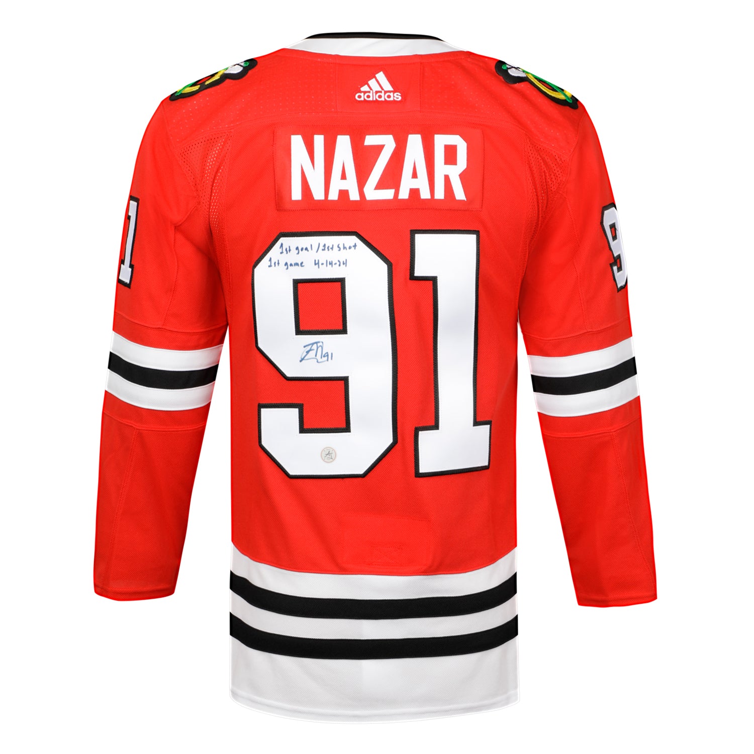 Adidas Blackhawks Jersey Numbers AJ Sports Frank Nazar Chicago