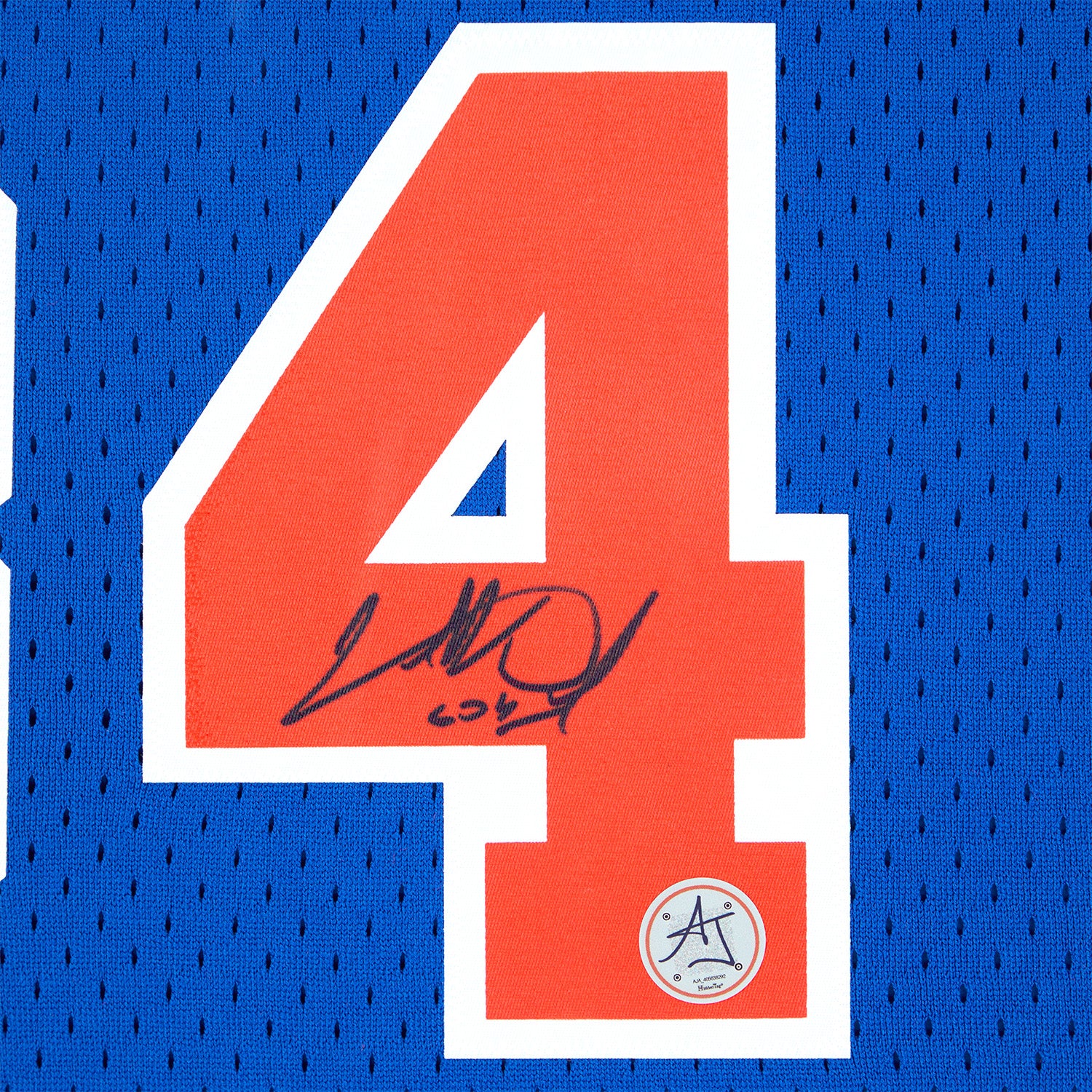 AJ Sports | Charles Oakley Signed New York Knicks Team Logo 36x44