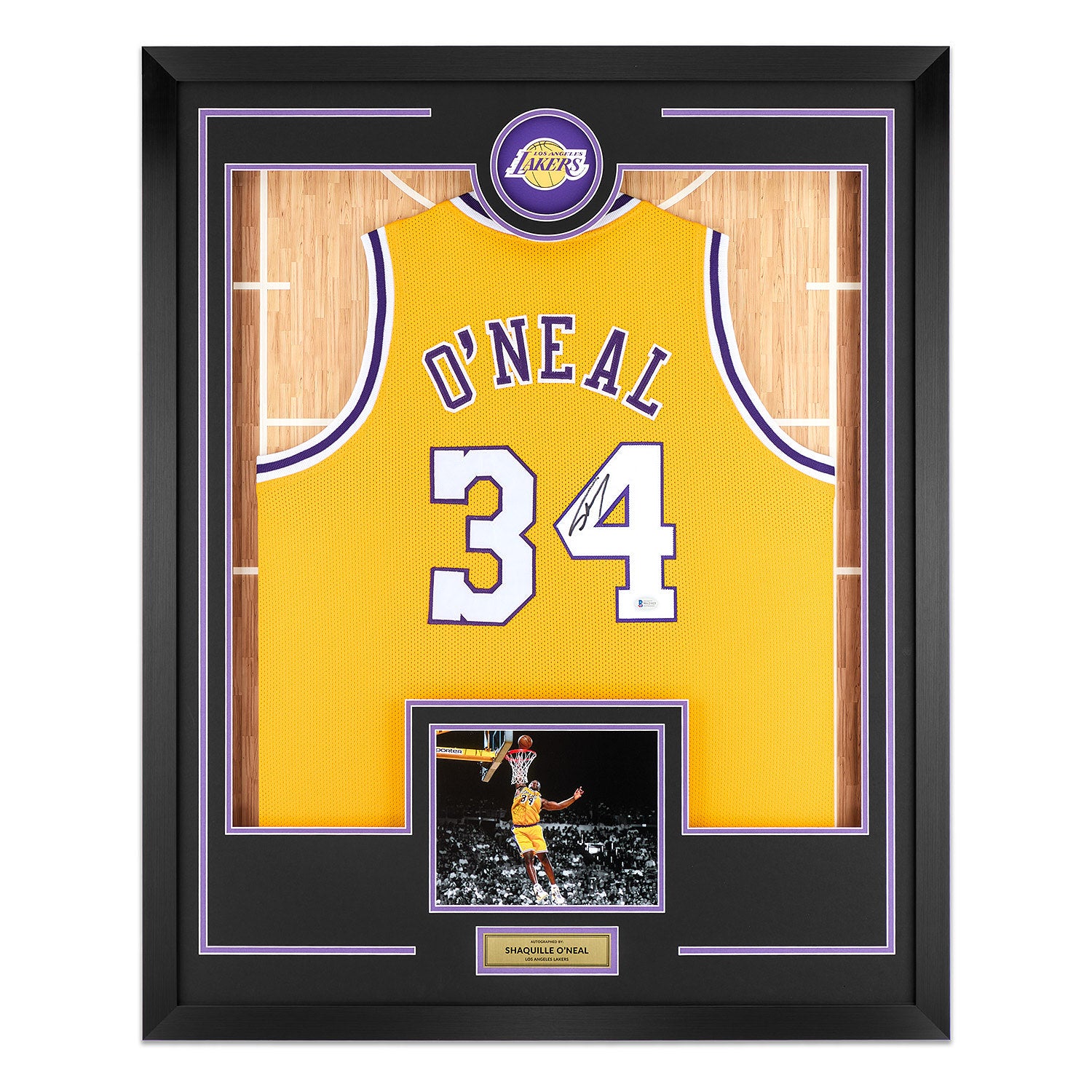額入り　michael j flanagan　SING(44) AJ Sports | Shaquille O'Neal Signed Los Angeles Lakers Team Logo