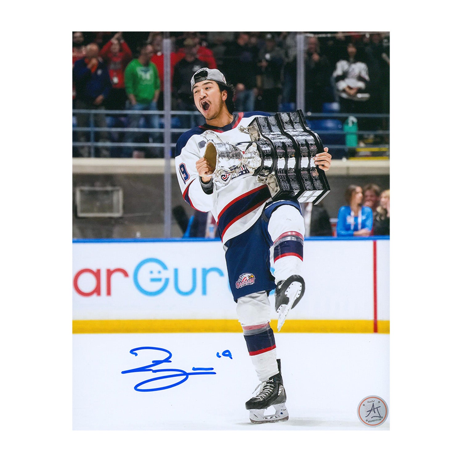 AJ Sports | Zayne Parekh Autographed Saginaw Spirit Memorial Cup 8x10 Photo