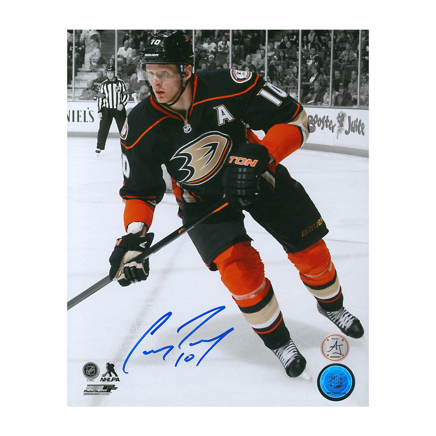 AJ Sports | Corey Perry Autographed Anaheim Ducks Game Action 8x10