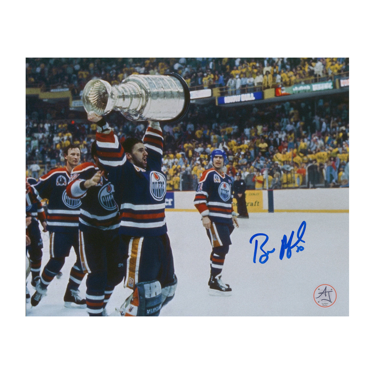 AJ Sports | Bill Ranford Signed Edmonton Oilers 1990 Stanley Cup 8x10 Photo