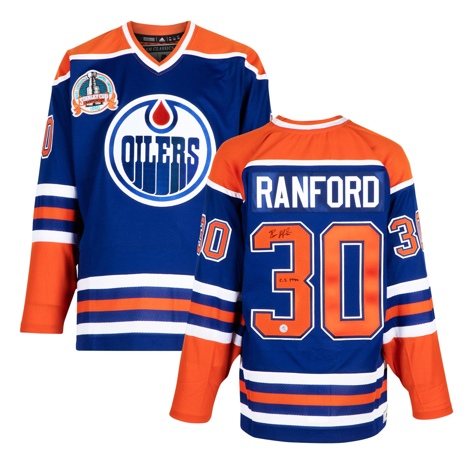 Oilers 1990 Custom Bundle | Bill Ranford Signed Edmonton Oilers 1990 Stanley Cup ...