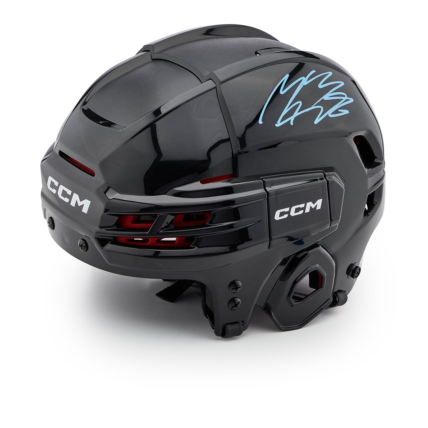 AJ Sports | Mikko Rantanen Autographed Black CCM Tacks Hockey Helmet