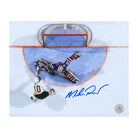 AJ Sports | Mike Richter Autographed New York Rangers Aerial View 8x10 Photo