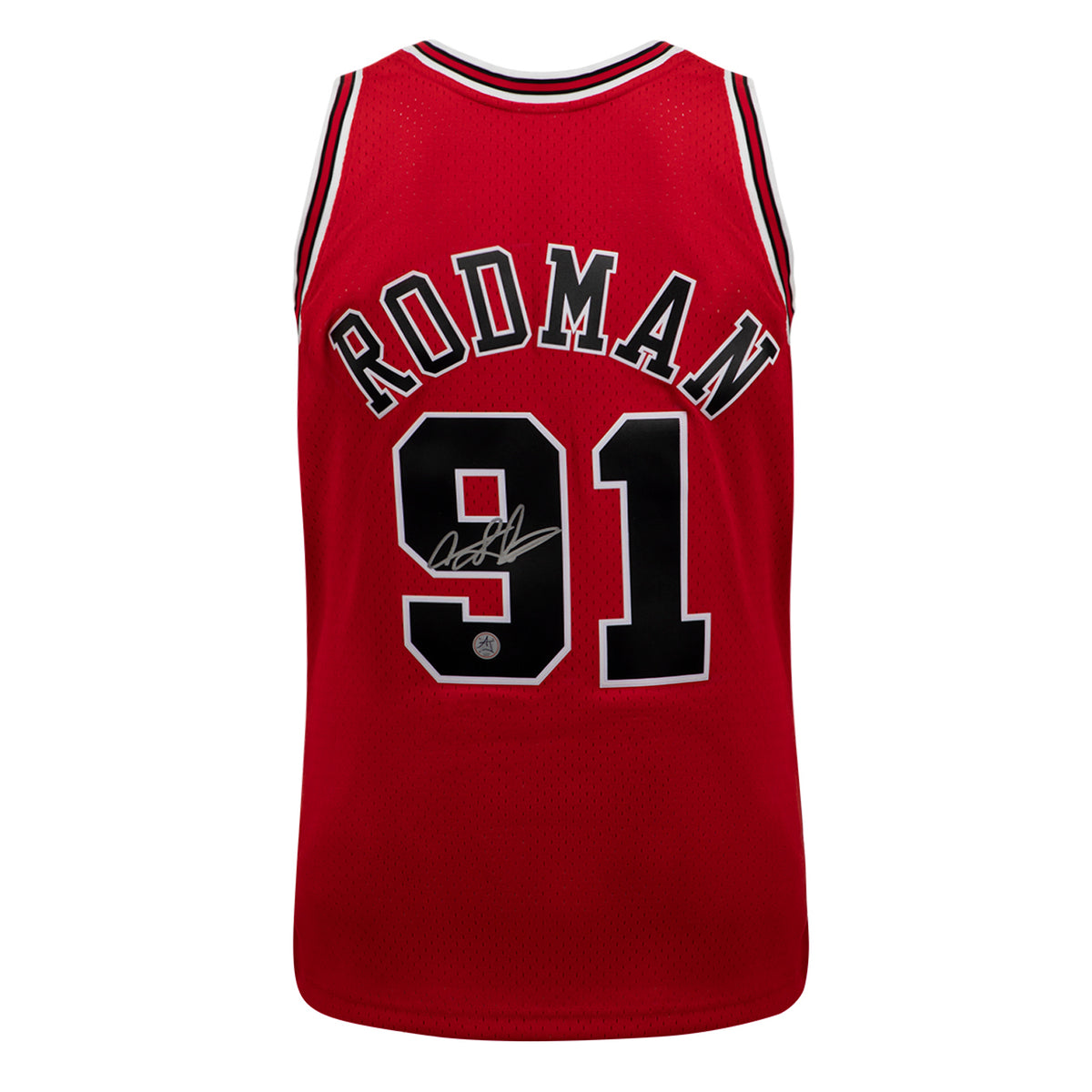 AJ Sports | Dennis Rodman Autographed Chicago Bulls Mitchell & Ness Jersey