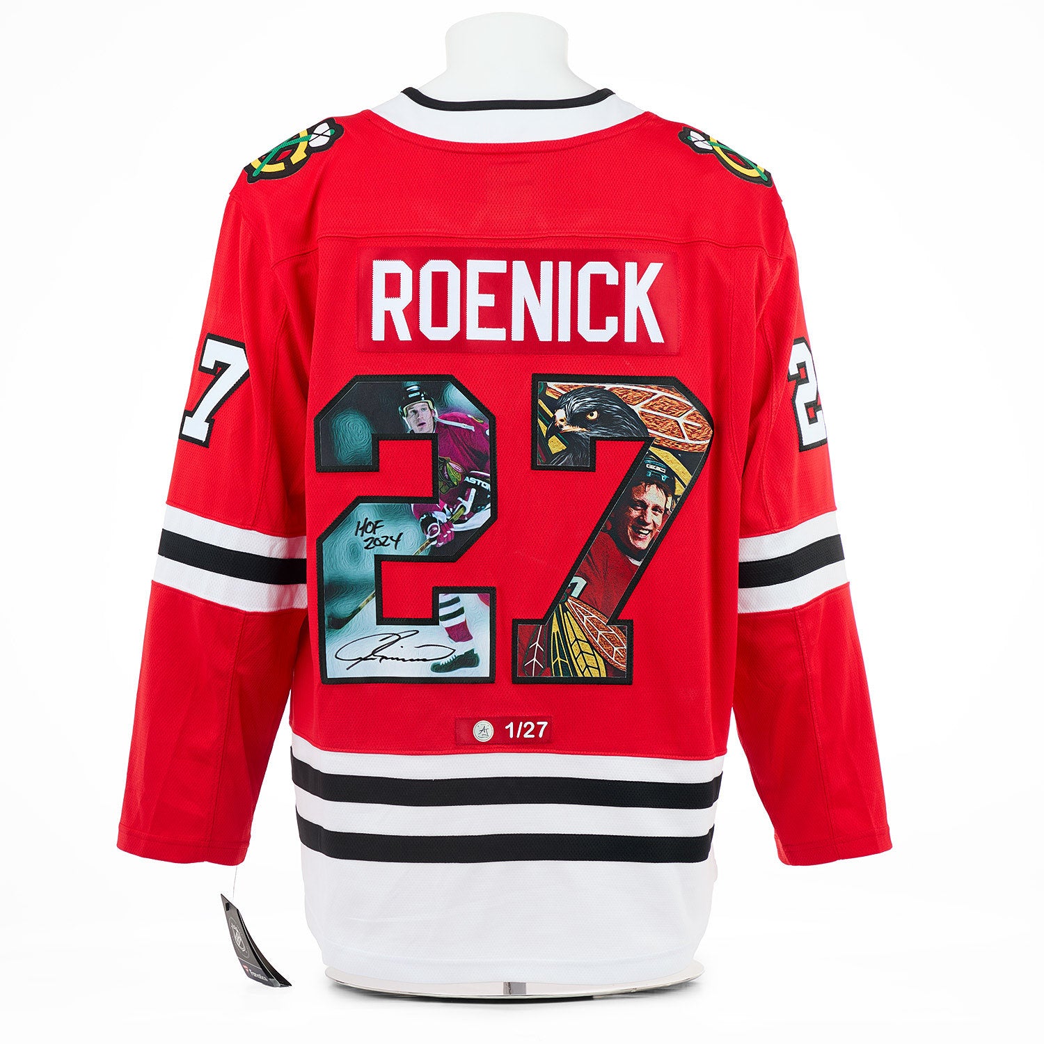 AJ Sports Jeremy Roenick Signed Chicago Blackhawks Graphic Art