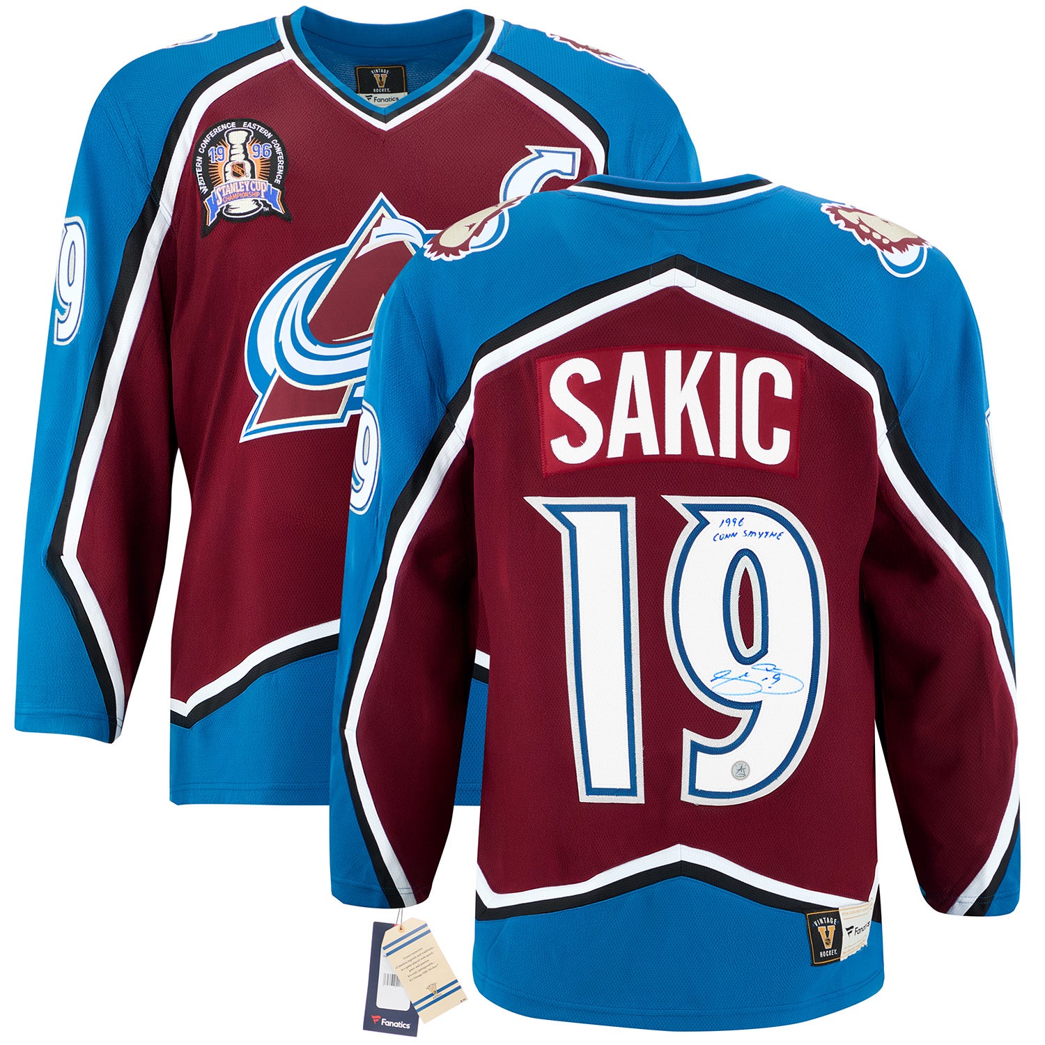 AJ Sports | Joe Sakic Colorado Avalanche Signed & Inscribed 1996
