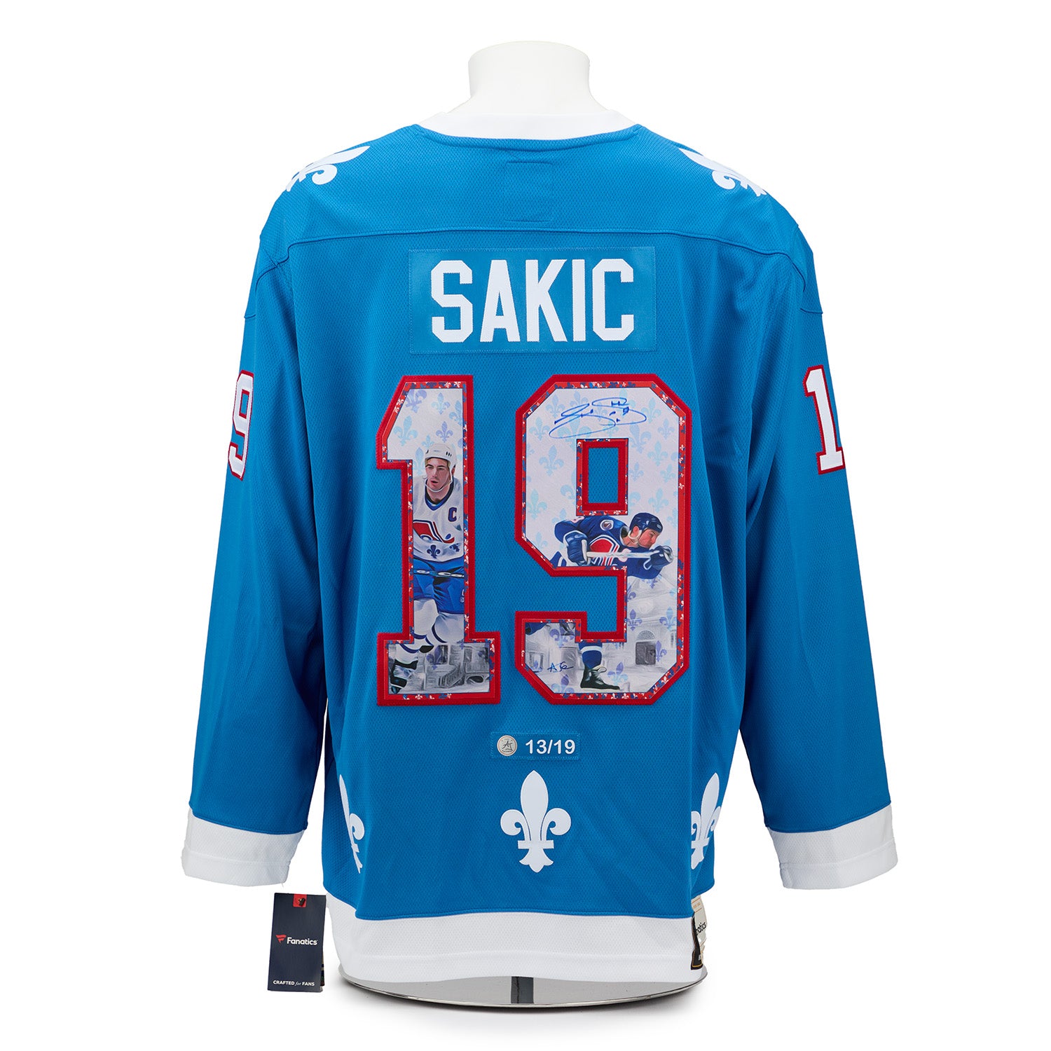 AJ Sports | Joe Sakic Signed Quebec Nordiques Winter Fleurs-De-Lis