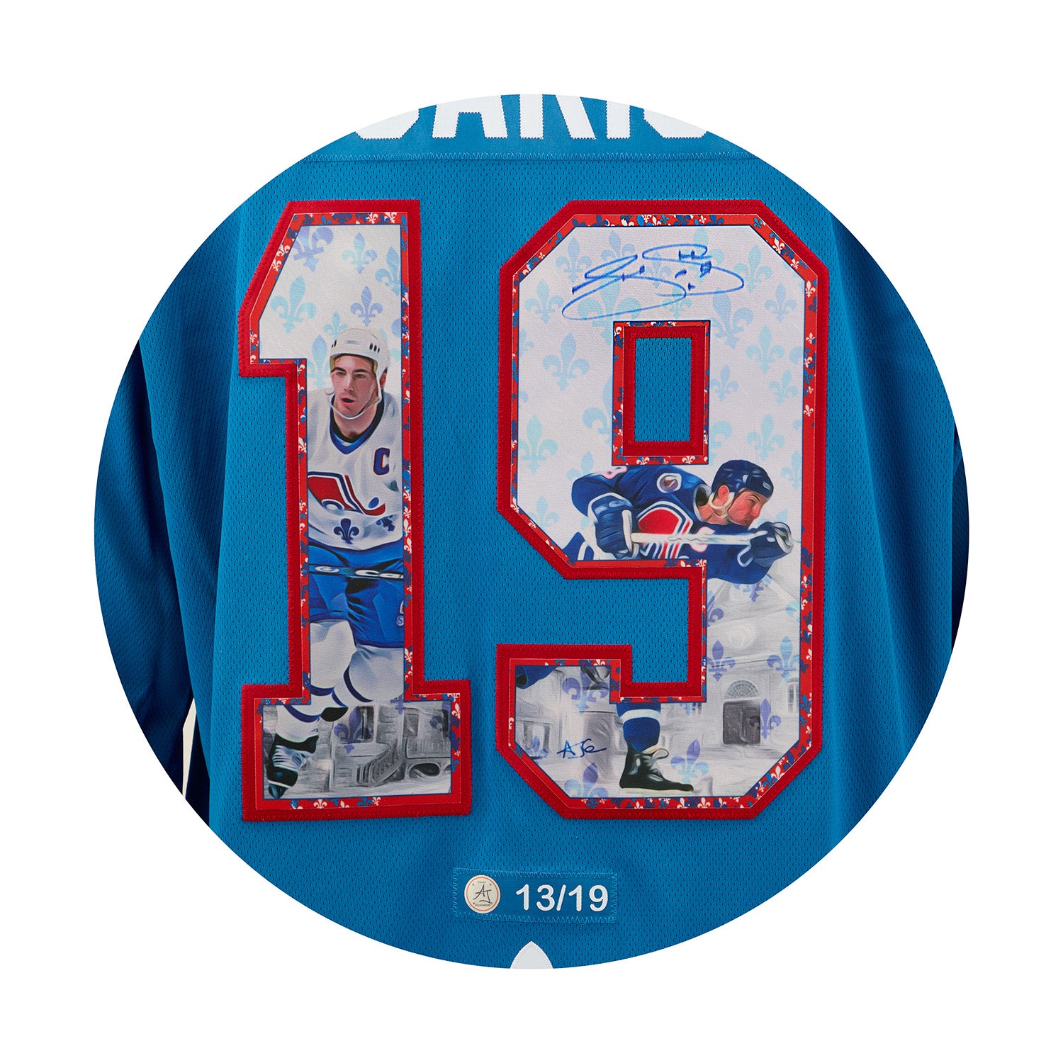 AJ Sports | Joe Sakic Signed Quebec Nordiques Winter Fleurs-De-Lis
