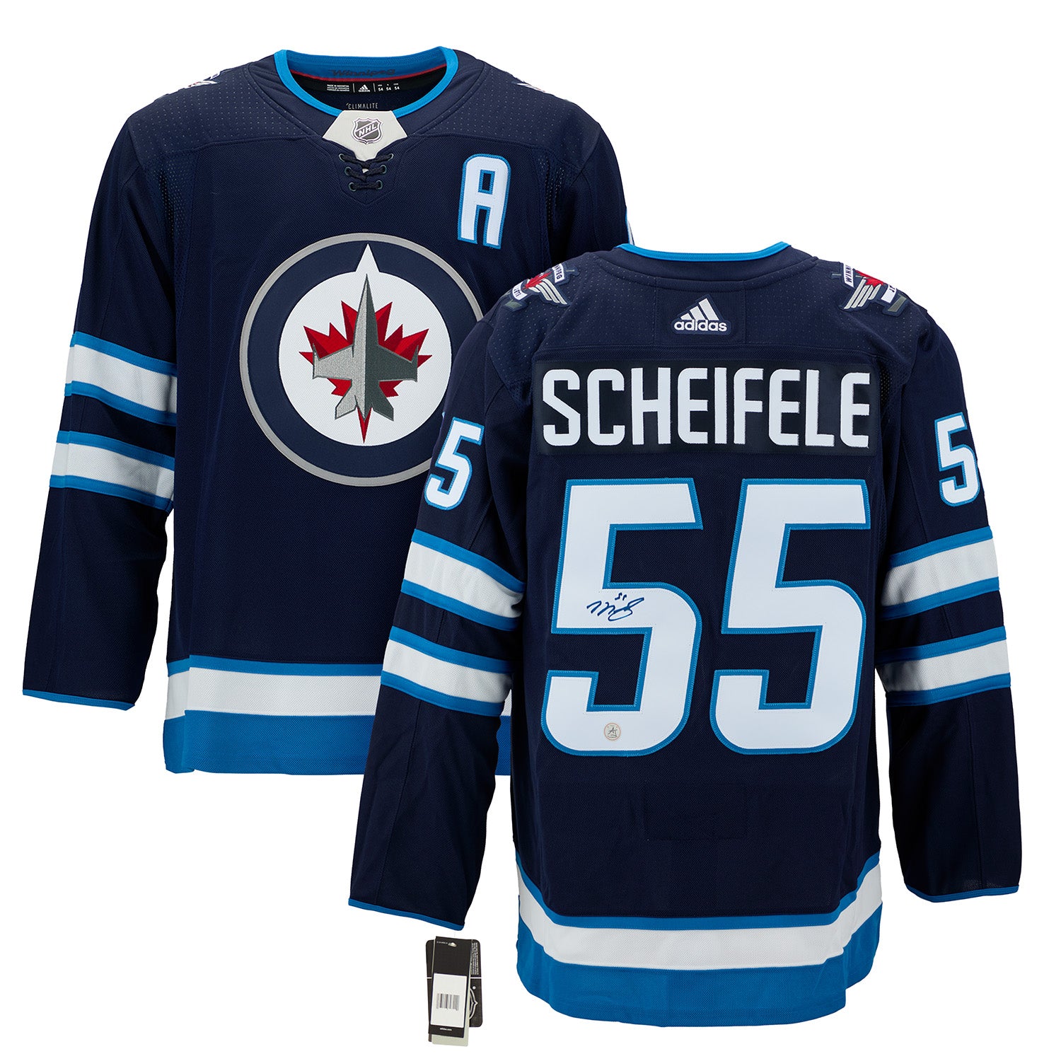 AJ Sports | Mark Scheifele Autographed Winnipeg Jets Blue adidas