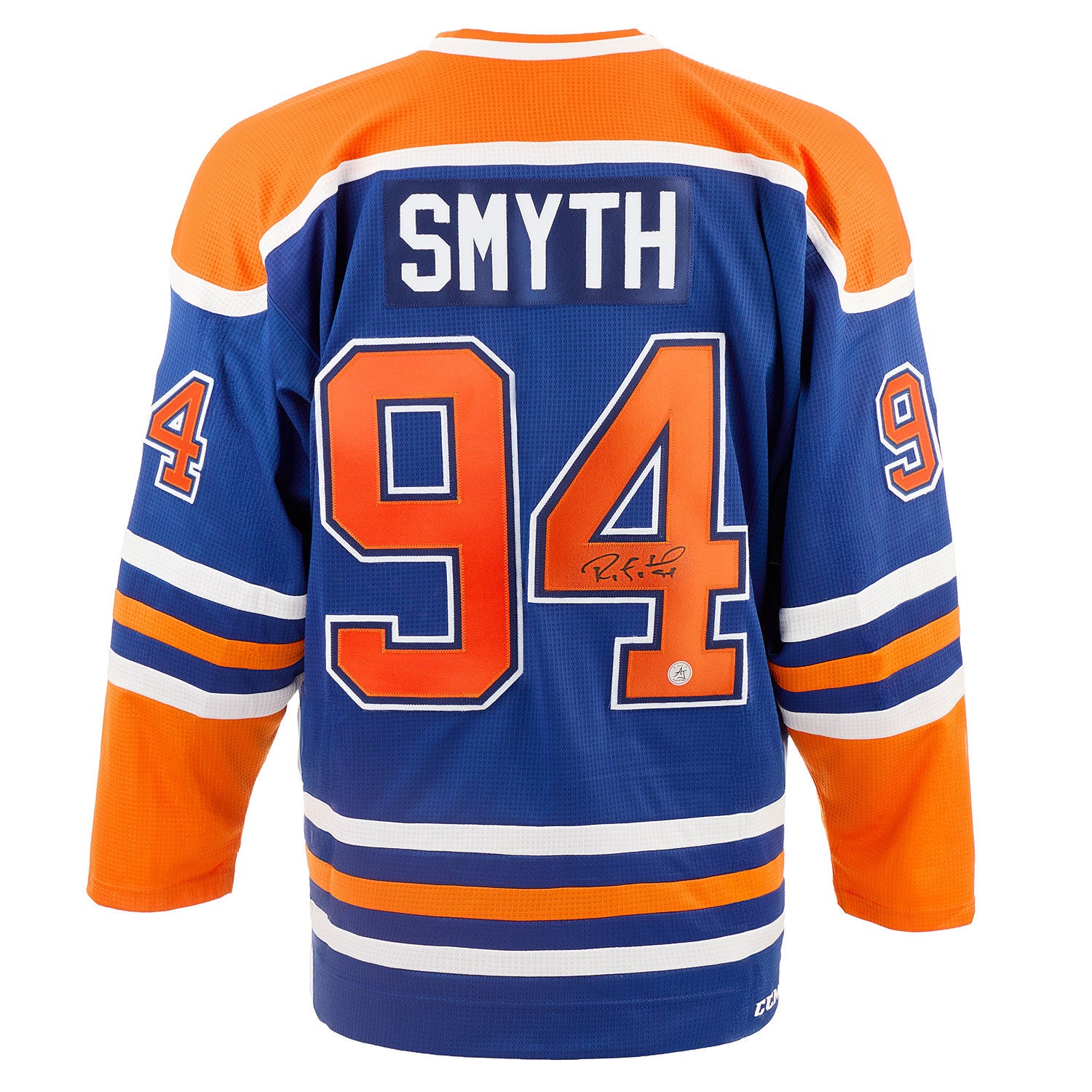 AJ Sports | Ryan Smyth Signed Edmonton Oilers Replica CCM Mass Jersey