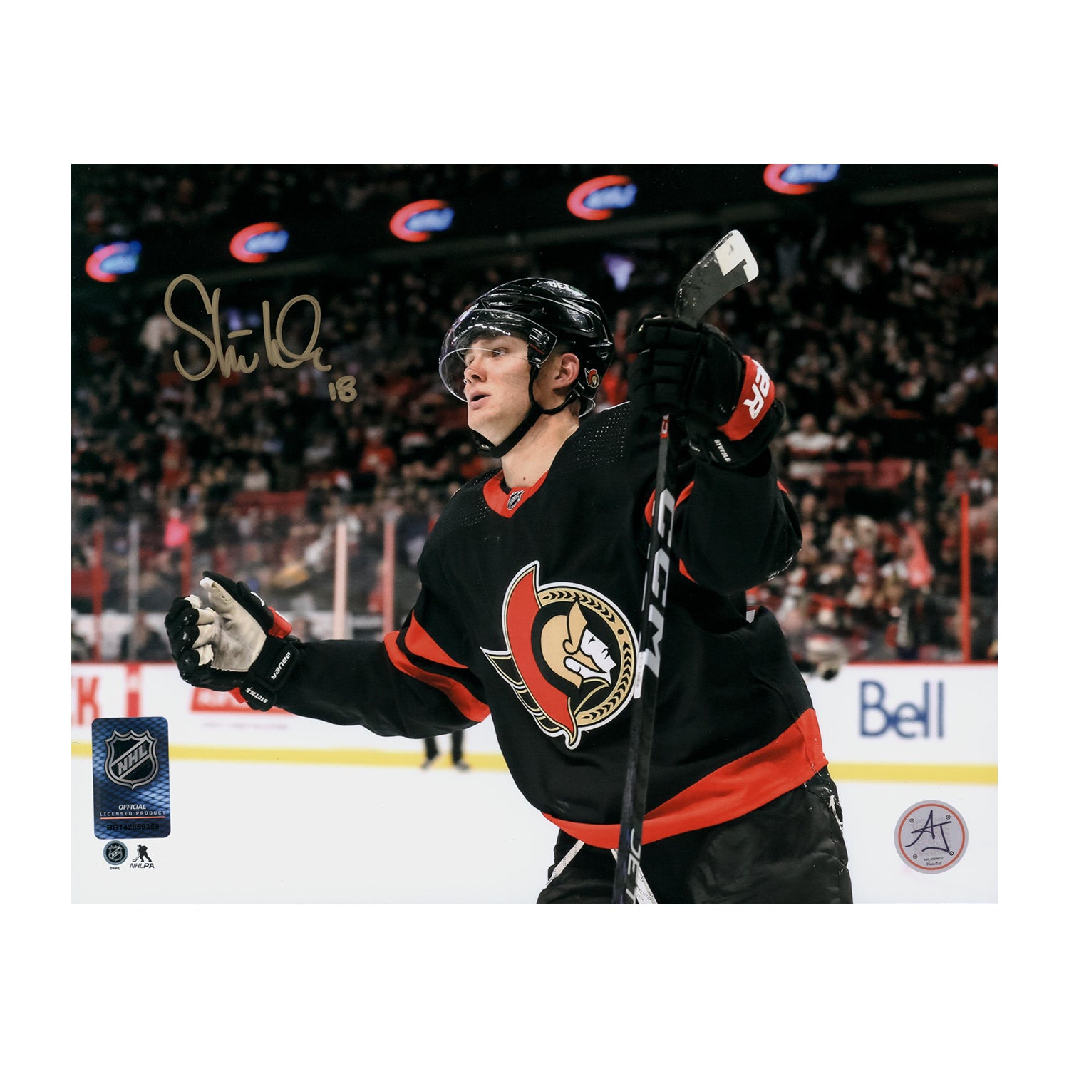 AJ Sports | Tim Stutzle Signed Ottawa Senators Goal Celebration 8x10 Photo