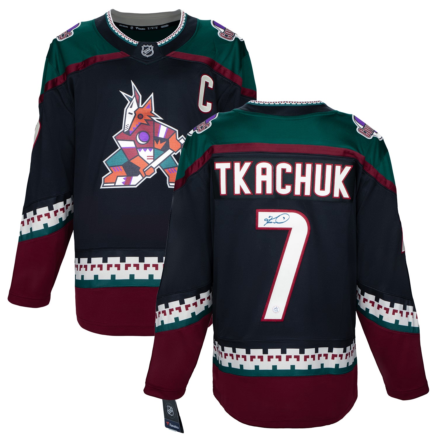AJ Sports | Keith Tkachuk Signed Arizona Coyotes Black Kachina