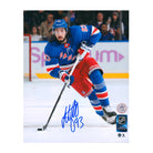 AJ Sports | Mika Zibanejad Autographed New York Rangers Puck Rush 8x10 Photo