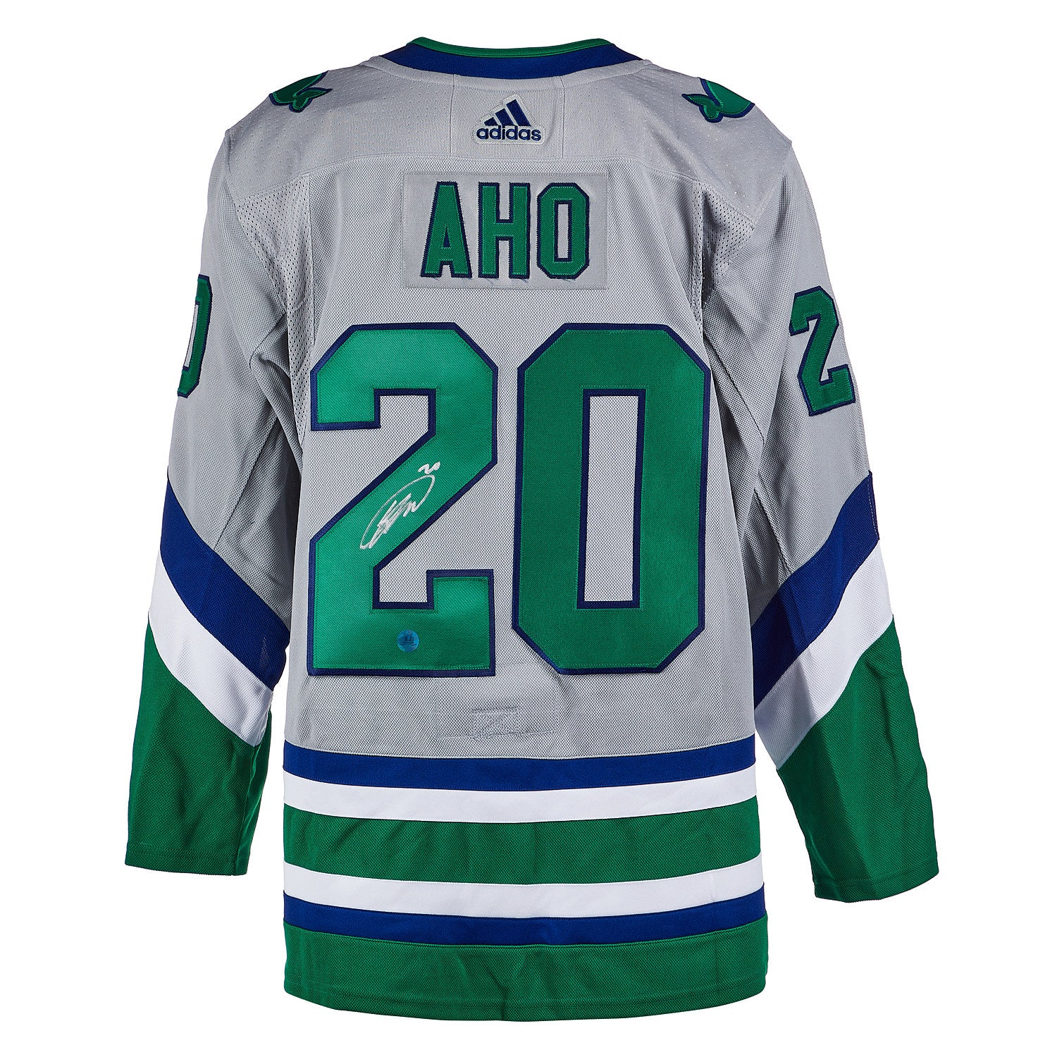 AJ Sports Sebastian Aho Signed Carolina Hurricanes Reverse Retro