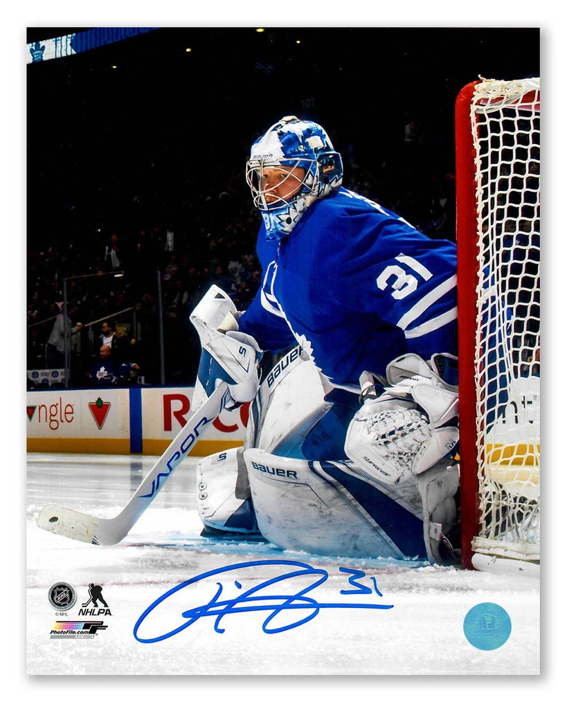 Frederik Andersen Toronto Maple Leafs Autographed Goalie Crease 8x10 Photo | AJ Sports.