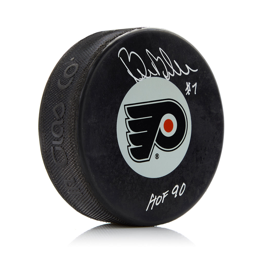 Bill Barber Philadelphia Flyers Autographed Hockey Puck with HOF Note | AJ Sports.