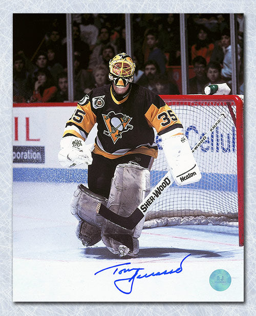 Tom Barrasso Pittsburgh Penguins Autographed Goalie 8x10 Photo | AJ Sports.