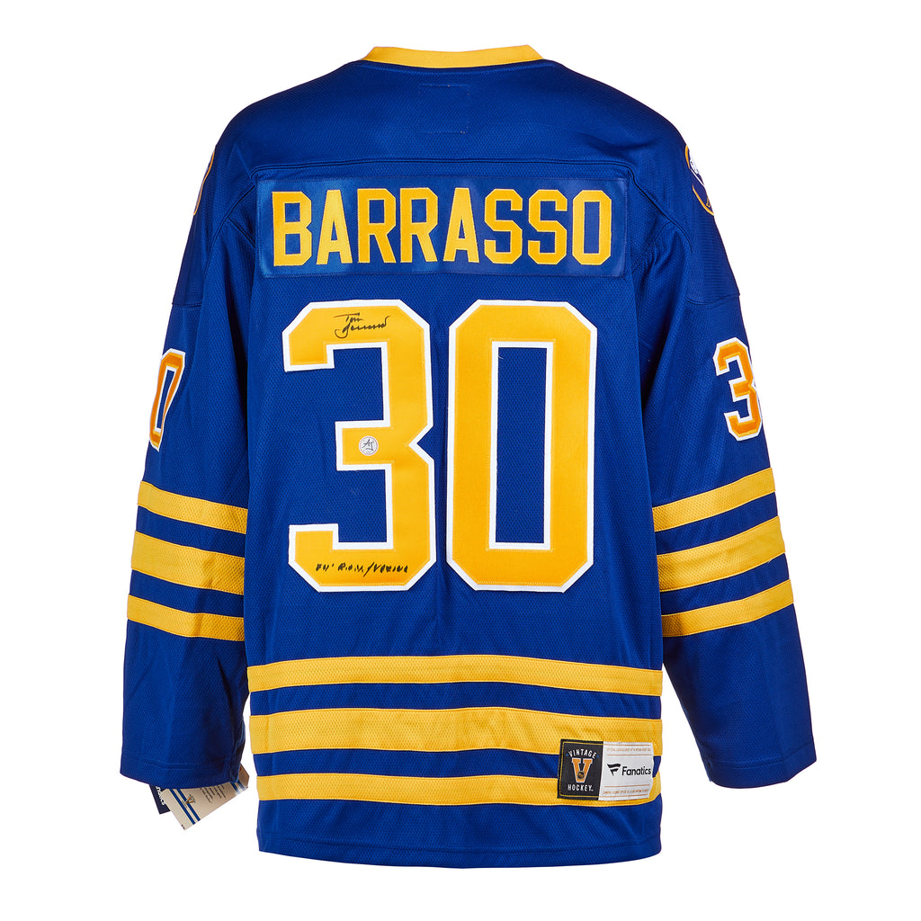 Tom Barrasso Buffalo Sabres Signed & Inscribed Vintage Fanatics Jersey | AJ Sports.