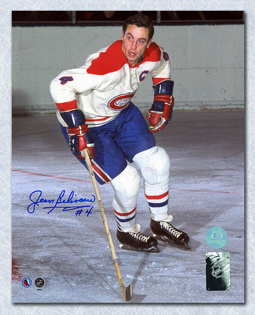 Jean Beliveau Montreal Canadiens Signed Original Six 8x10 Photo | AJ Sports.
