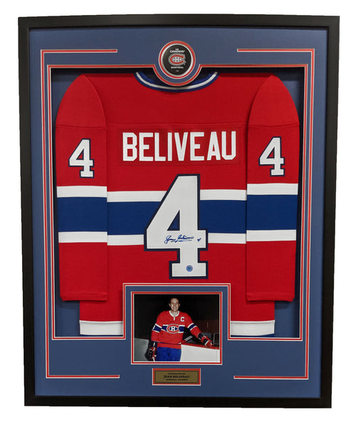AJ Sports | Jean Beliveau Signed Montreal Canadiens Puck Logo