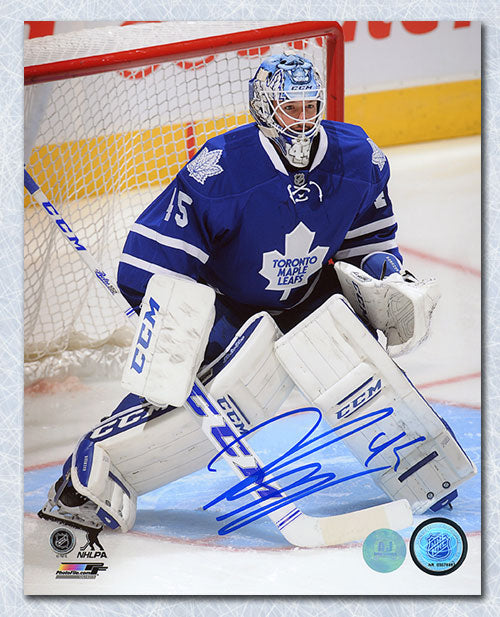 Jonathan Bernier Toronto Maple Leafs Autographed Goalie 8x10 Photo | AJ Sports.