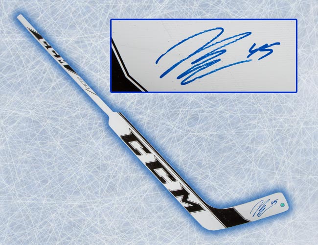 Jonathan Bernier Autographed CCM 400 Game Model Goalie Stick | AJ Sports.
