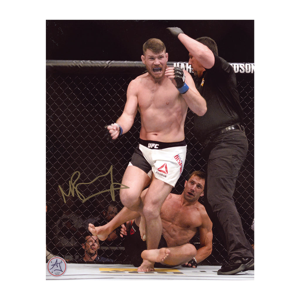 Michael Bisping Autographed UFC 199 Champonship Fight Knockout 8x10 Photo | AJ Sports.