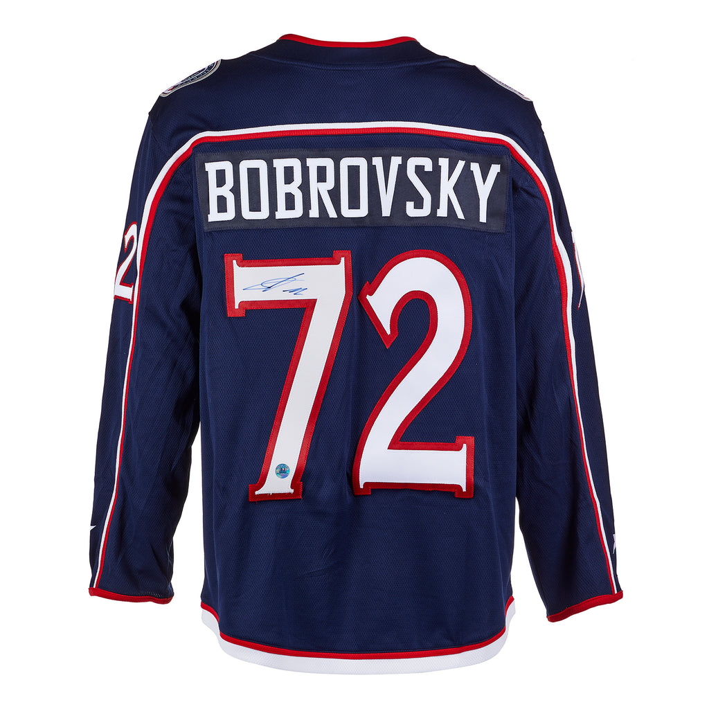 Sergei Bobrovsky Columbus Blue Jackets Autographed Fanatics Jersey | AJ Sports.