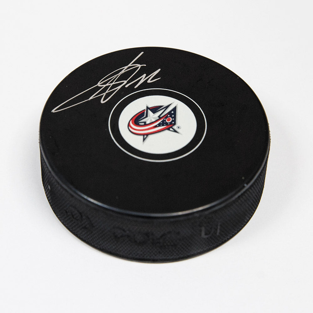Sergei Bobrovsky Columbus Blue Jackets Signed Autograph Model Hockey Puck | AJ Sports.