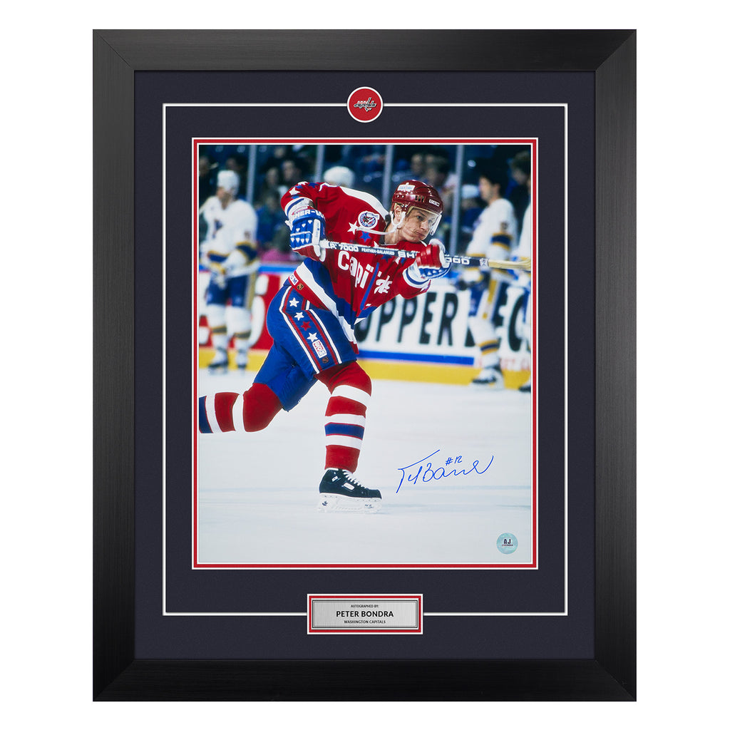Peter Bondra Washington Capitals Autographed Hockey 26x32 Frame | AJ Sports.