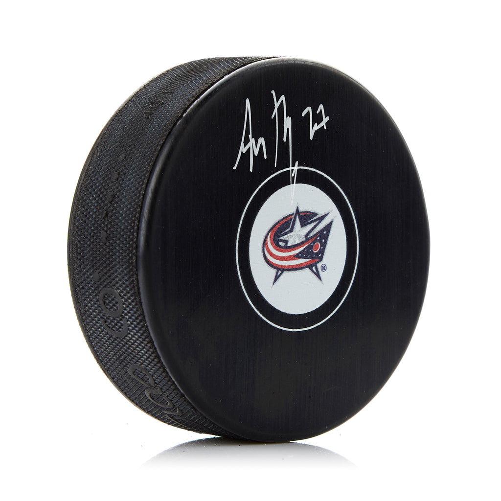 Adam Boqvist Columbus Blue Jackets Autographed Hockey Puck | AJ Sports.