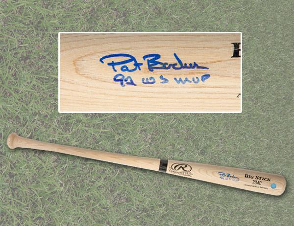 Pat Borders Autographed Rawlings Big Stick Baseball Bat | AJ Sports.