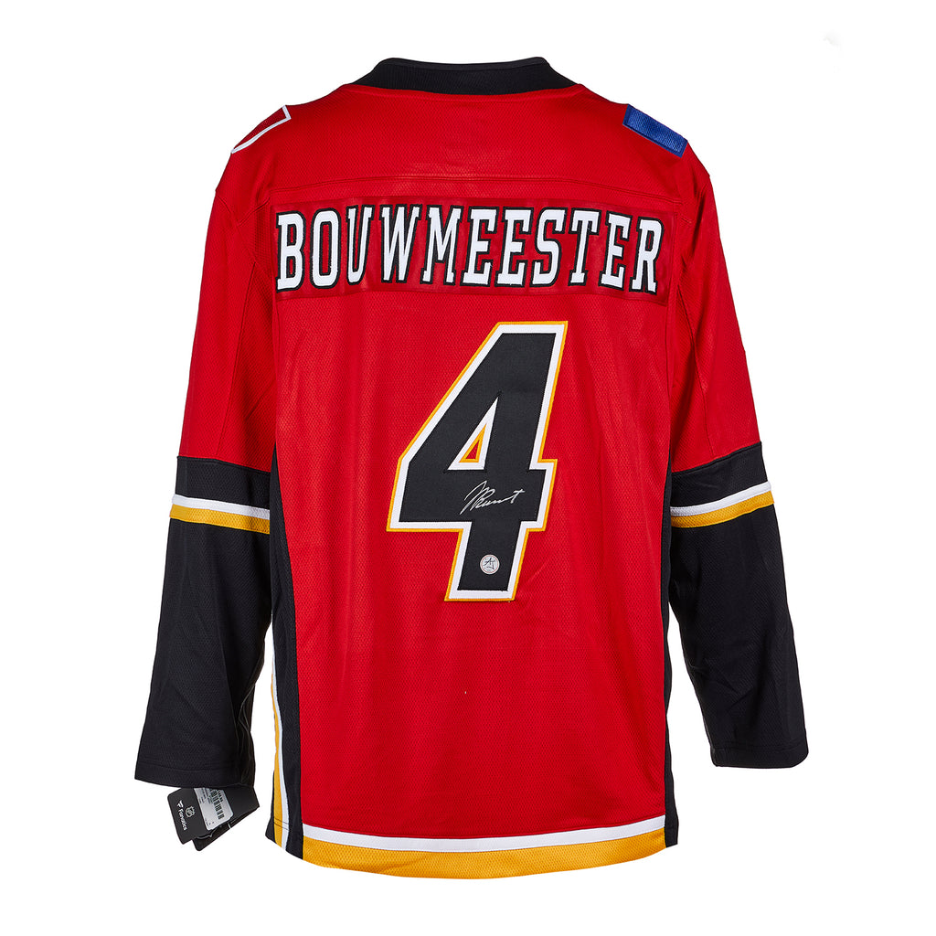 Jay Bouwmeester Calgary Flames Autographed Fanatics Jersey | AJ Sports.