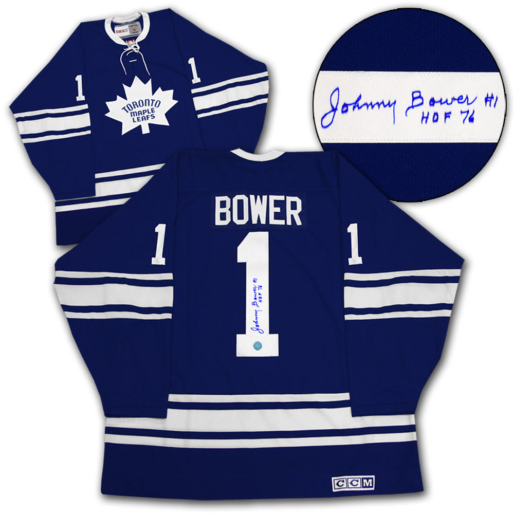 Johnny Bower Toronto Maple Leafs Signed 1967 Stanley Cup CCM Jersey | AJ Sports.