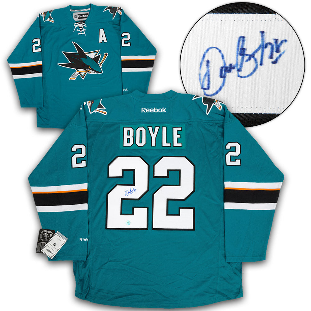 Dan Boyle San Jose Sharks Autographed Reebok Jersey | AJ Sports.