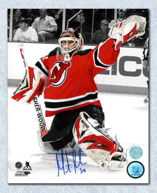 Martin Brodeur New Jersey Devils Autographed Goalie Spotlight 8x10 Photo | AJ Sports.
