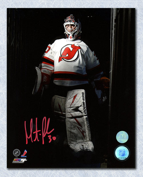 Martin Brodeur New Jersey Devils Autographed Tunnel Spotlight 8x10 Photo | AJ Sports.