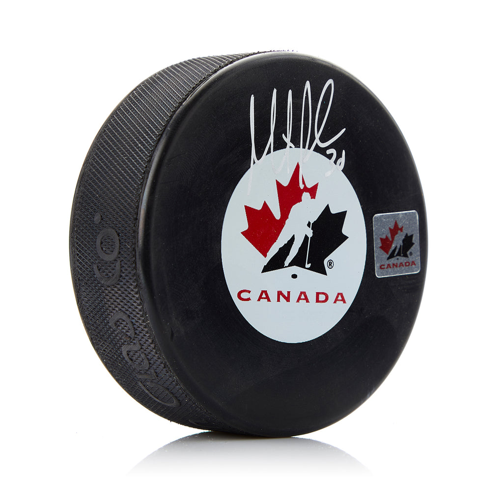Martin Brodeur Team Canada Autographed Olympic Hockey Puck | AJ Sports.