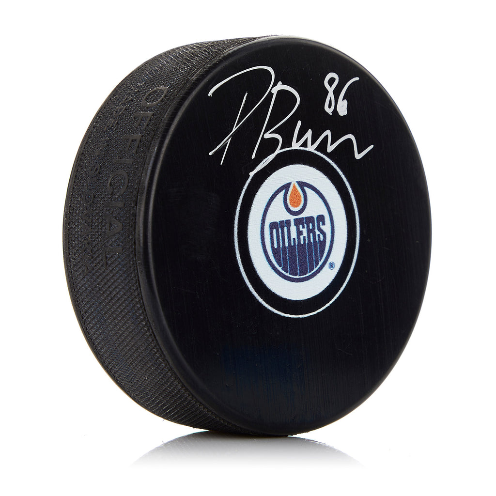Philip Broberg Edmonton Oilers Autographed Hockey Puck | AJ Sports.