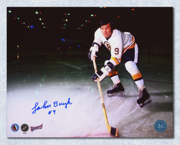 Johnny Bucyk Boston Bruins Autographed On Ice Feature 8x10 Photo | AJ Sports.