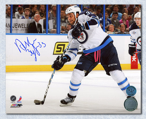 Dustin Byfuglien Winnipeg Jets Autographed Shooting 8x10 Photo | AJ Sports.