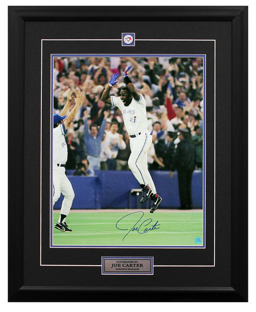 Joe Carter Toronto Blue Jays Autographed 1993 World Series Home Run 26x32 Frame | AJ Sports.