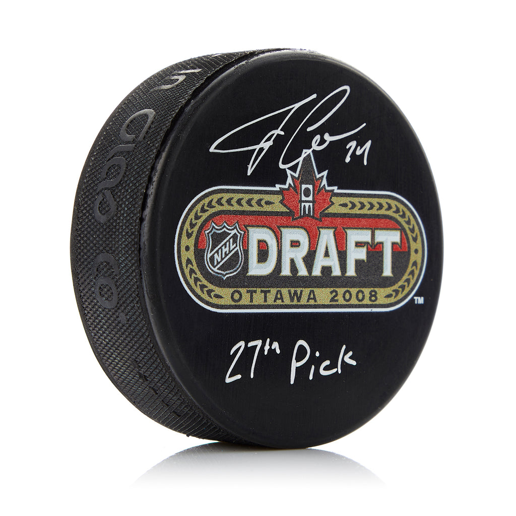 John Carlson Signed 2008 NHL Entry Draft Puck with 27th Pick | AJ Sports.