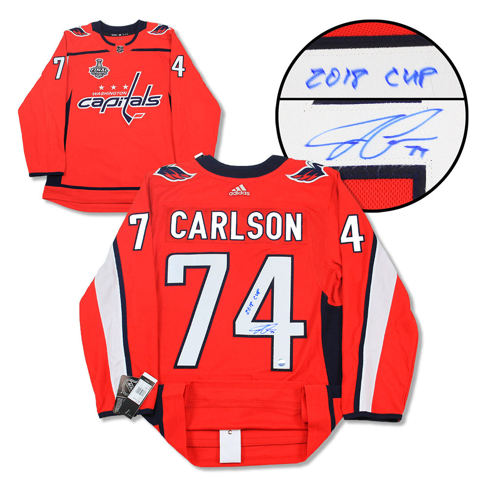 John Carlson Washington Capitals Signed 2018 Stanley Cup Adidas Jersey | AJ Sports.