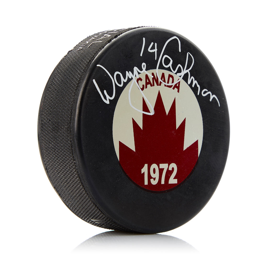 Wayne Cashman Team Canada Autographed 1972 Summit Series Hockey Puck | AJ Sports.