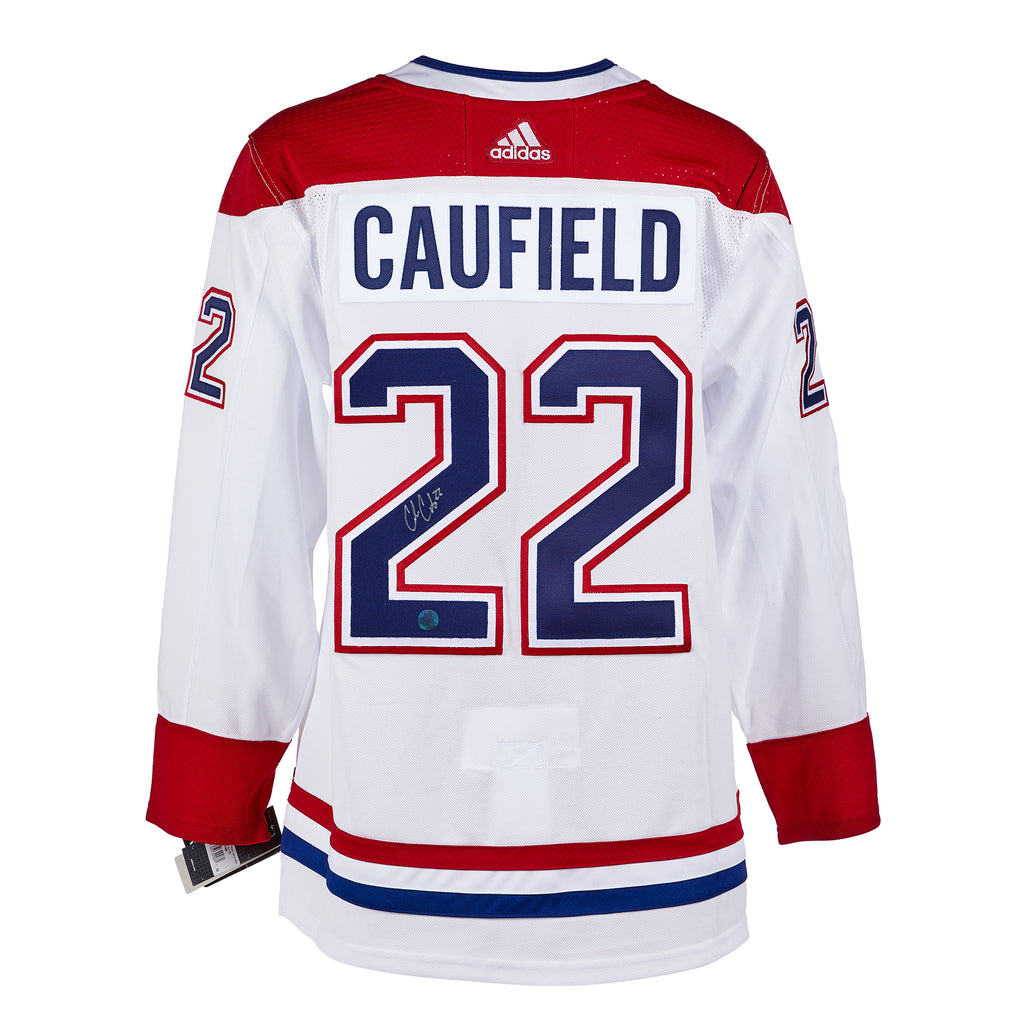 Cole Caufield Montreal Canadiens Signed White Adidas Jersey | AJ Sports.